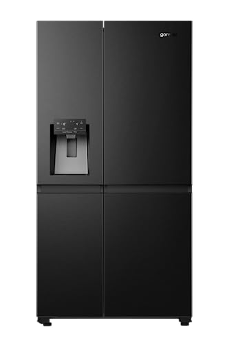 Gorenje NRS9181VBIU 601 Liters Side by Side Refrigerator With Water Dispenser, No Frost Technology, Premium Black, 1 Year Full & 10 Years Compressor Warranty