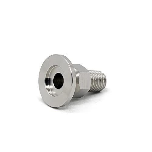 Image of SS304 KF16 NPT Male Adaptor thread 1 /4 inch NW16 KF Male coupling ISO-KF16 X NPT 1 /4 inch
