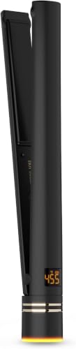 Image of HOT TOOLS Pro Artist Black Gold Ionic 1 Inch Flat Iron - Use as Straightener for Sleek Straight Hair or Use Rounded Edges for Shiny Curls and Waves,Stylist-Preferred Styles,(Pack of 6)