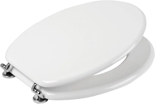 Copriwater Universale Copri WC MDF Coprivaso Sedile Bianco Per Tazza WC, 45 x 36 cm