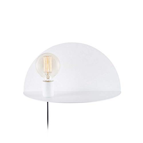 Lampada a Parete Shelfie Applique Bianco in Metallo 40 x 20 x 20 cm 1 x E27 Max 100W