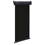 vidaXL Balkon Seitenmarkise Senkrechtmarkise Sonnenschutz Sichtschutz Windschutz Markise Außenrollo Balkonrollo Beschattung 105x250cm Schwarz