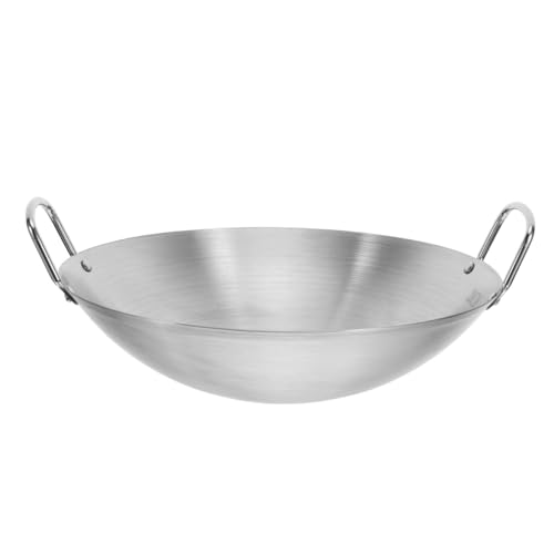 Wok de acero inoxidable con dobles asas aislantes miniatura 1