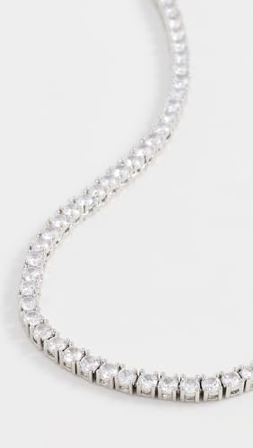 SHASHI Women's Medium Tennis Necklace, Silver, One Size3