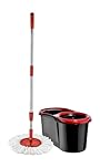 Spin Mop and Bucket Set | 16 Litres | Microfibre Mop Head | Long Handle Extendable Stainless Steel | Floor Cleaning | 360° Rotating Mop with Easy Wringer | Wet and Dry - By Orion Stationery