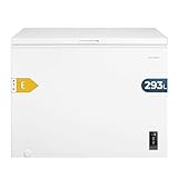 Cecotec Congelador Horizontal 293L Bolero CoolMarket Chest 293P White E. Cesta con Asas, Control Electrónico LED, UltraContact D-Cool, Dual Function, Puerta ZeroG (80º-30º), Fast Freezing, Compacto