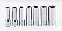 Koken 3215A 3/8 (9.5 mm) SQ. Socket Set, Set of 7