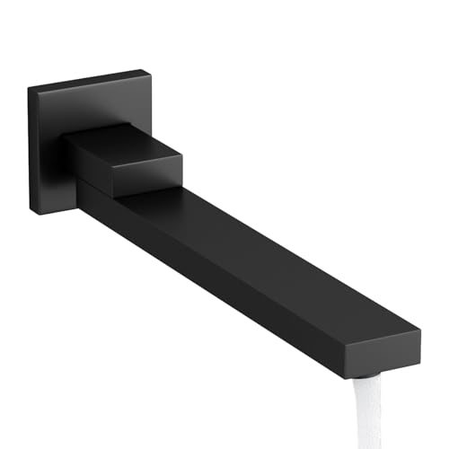 KAITAIHD Grifo de bañera montado en la pared, grifo de baño oculto giratorio de 180 grados, interfaz G 1/2, negro mate