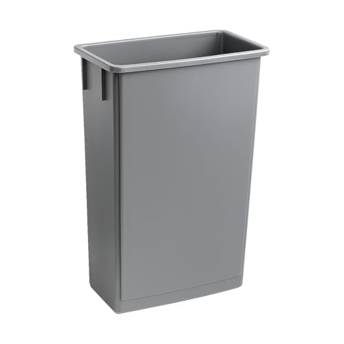 Image of 23 Gallon Slim Rectangular Garbage Can - Gray