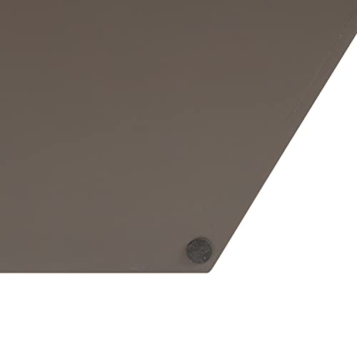 Image of Kate and Laurel Lipton Modern Hexagon Tray; 18 x 15.5; Brown and Silver; Decorative Geometric Serving Tray for Storage and Display