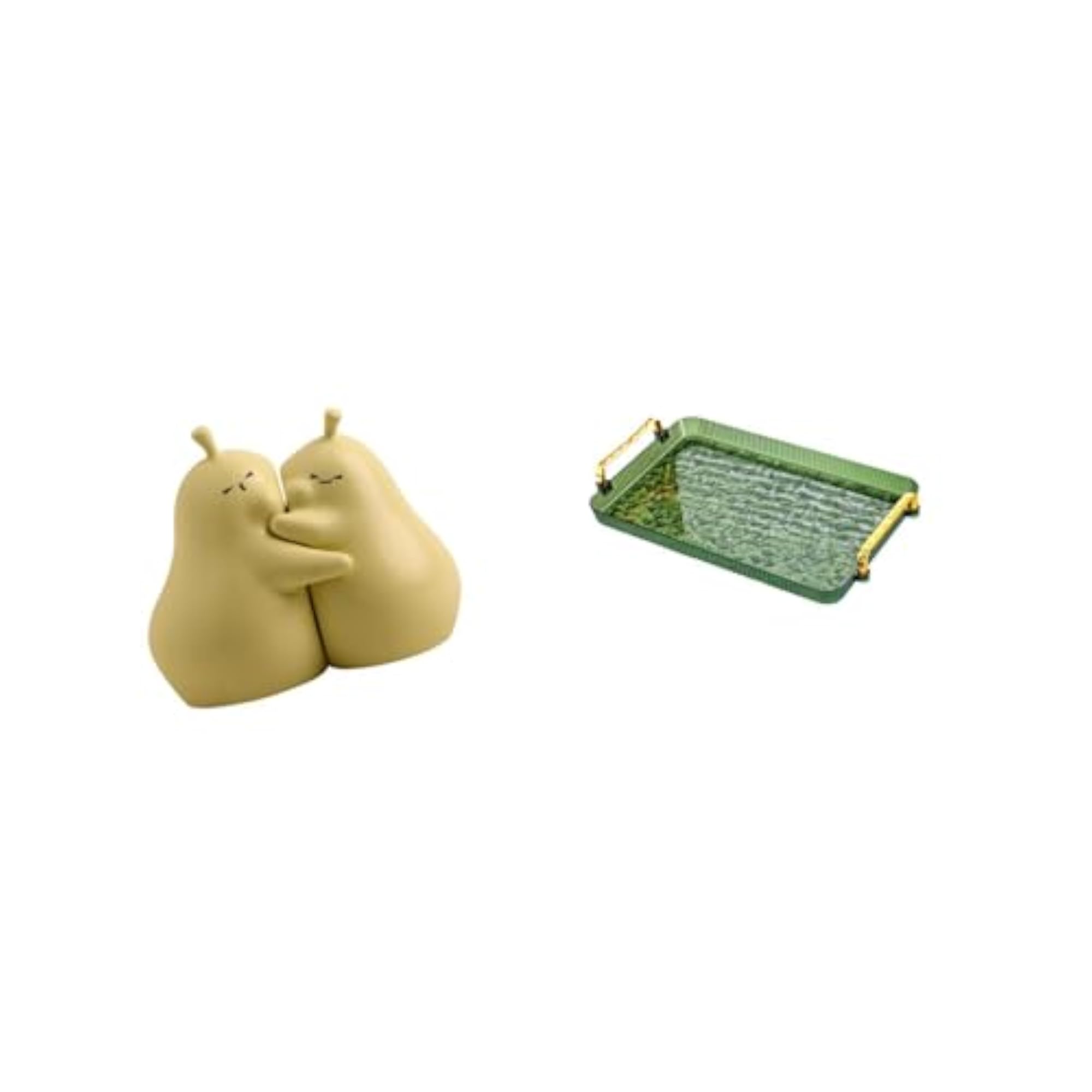 Hugging Pear Ceramic Book Stand and Dessert Plate Tray