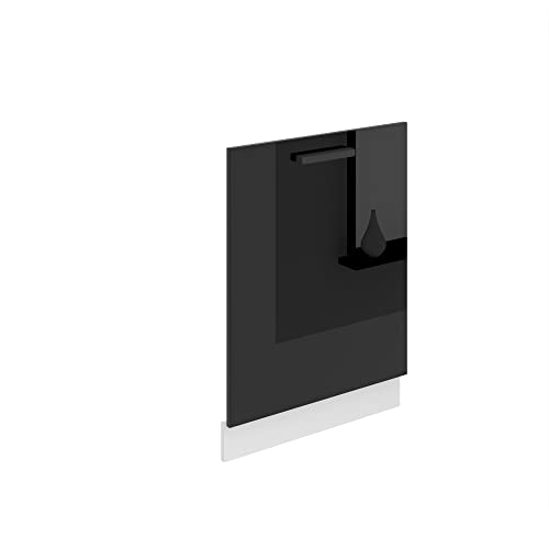 BELINI | Habillage de Porte Lave Vaisselle | Meuble Lave Vaiselle I Accessoire pour Lave-Vaisselle Cuisine | 1,6 x 60 x 71,5 cm I Couleur: Noir très Brillant