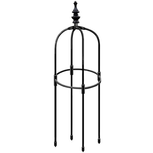 Traliccio per obelisco, alto 0,9 m, rotondo, spesso, antiruggine, per piante rampicanti, fai da te, facile da montare, per piante rampicanti da giardino, arte topiaria