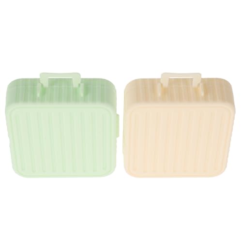 SAFIGLE 2 Cajas De Almacenamiento Para Borlas De Polvo Contenedor Para Borlas Contenedor De Viaje Vacío Para Polvos Corporales Soporte Para Brochas De Maquillaje De Viaje Dispensador