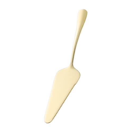 MAGICLULU Pala Per Torte e Pizza in Acciaio 304 Lama Seghettata, Placcatura Color Oro Chiaro, Utensile Da Forno Ergonomico Per Taglio e Servizio Dolci