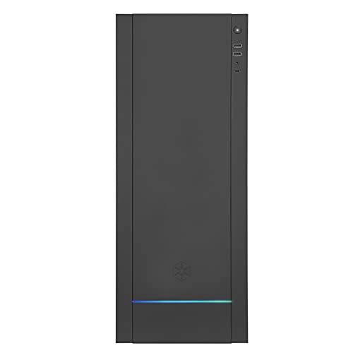 Image of Silverstone Technology ALTA F1 Premium ATX Tower case with Aluminum /Tempered Glass Exterior & Embedded ARGB; Black (SST-ALF1B-G)