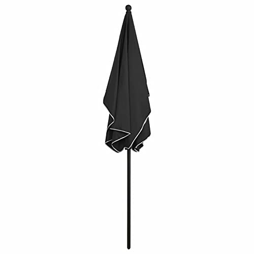 Parasol con Poste 210x140 cm Antracita canopy de gran cobertura 4