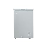 HYE Weiße 96L Gefriertruhe, kompaktes freistehendes Design, leichte Einheit 20 kg, leiser 42 dB Betrieb, geeignet für Garagen und Hauswirtschaftsräume – RF01CF96W24
