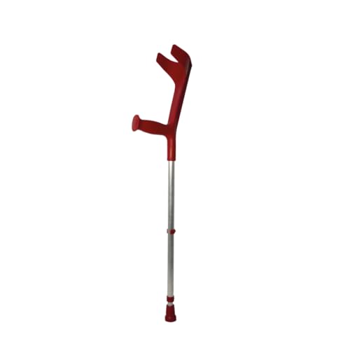 Flexor - Bastón Inglés de Aluminio | Altura Ajustable | Resistente y Duradero | Empuñadura Ergonómica y Cómoda | Diseño Elegante y Moderno, Rojo | 1 Unidad