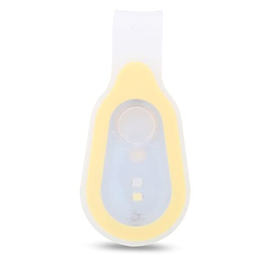 plplaaoo Clip on Flashlight,Running Light,Hands Free Clip on Torch,Silicone Night Cycling Safety Warning LED Flash Light Lamp for Camping Dog Walking Running Emergency Activities (Yellow)