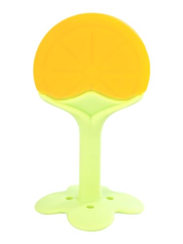 Image of Mee Mee Silicone Infant Teether - Yellow and Green