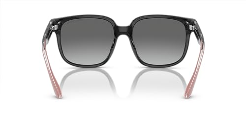 Armani Exchange Woman Sunglasses Shiny Black Frame, Gradient Grey Lenses, 56MM4