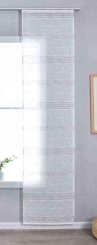 Gardinenbox Frankfurt 202460P_AMA - Cortina corredera Semitransparente con riel de Panel, 245 x 60 cm (Alto x Ancho)