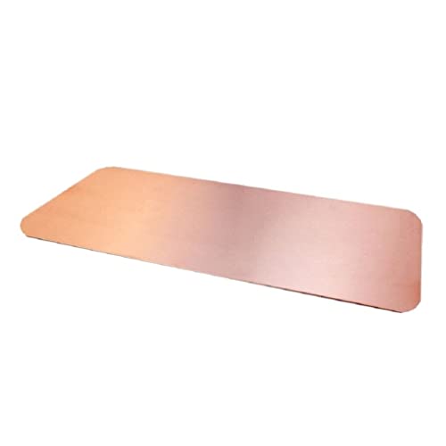 ART IFACT Pure 99.9% Copper Plate for Making 15 Liters Structured Water (3.5 X 12 inches - 0.5mm) Copper sheet with round corner (3.5 X 12 inch (For 15 Ltr))
