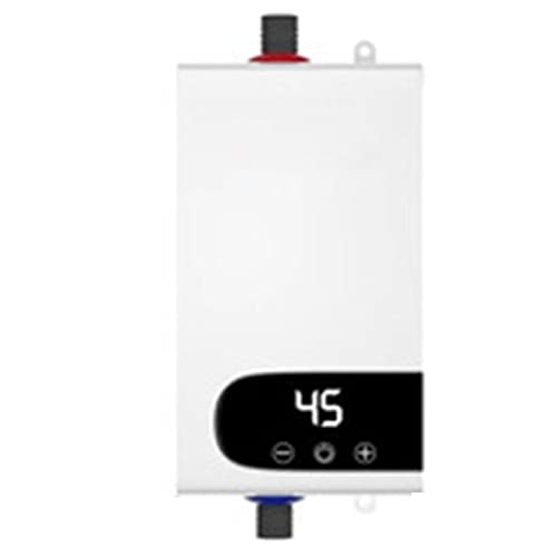 Kissmii 4500W Calentador de Agua MáS Calentador de Agua InstantáNeo Sin Tanque Grifo InstantáNeo Grifo GrúA de Agua Caliente LED Enchufe Digital de la UE