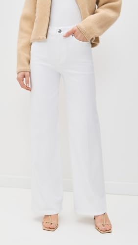 FRAME Women's Le Slim Palazzo Jeans, White, 282