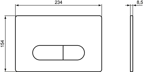 Ideal Standard Oleas Toilet Flush Plate, Dual Flush Technology via Pneumatic Activation - Image 4