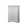 Acme louis philippe chest in platinum  urban country home decor