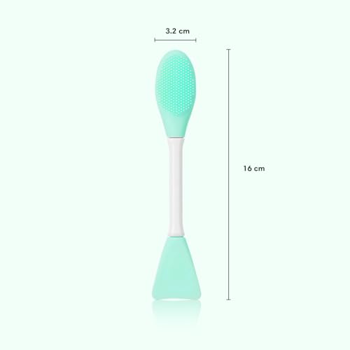 Image of Gleva Silicone Face Mask Brush Beauty Tool, Facial Mud Mask Applicator, Clay Mask, Facial Mask Brushes, Flexible Charcoal Mask Brush for Girl & Women (Sea Green)