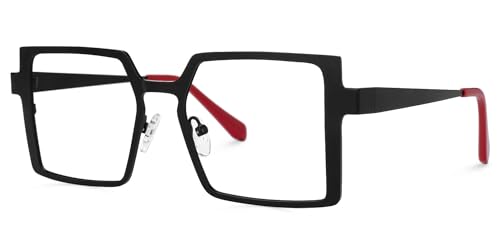 Image of VOOGLAM Stylish Rectangle Blue Light Blocking Glasses for Women Men Anti Eyestrain Dry Eyes Eyewear Elowen
