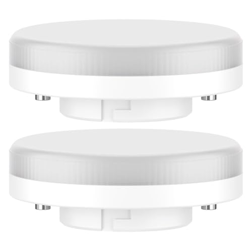 ledscom.de 2 unidades Bombilla LED GX53, blanco cálido (2700 K), 6,2 W, 509lm, 97°, mate