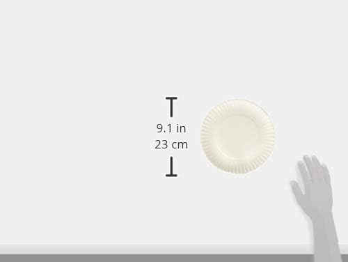 Nicole Home Collection 200 Count Everyday Dinnerware Paper Plate, 9-Inch, White