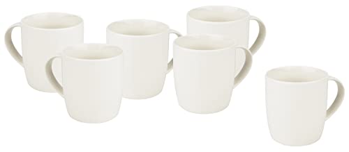 VBS Kaffeebecher Set 6 Stück Porzellan Tassen 300 ml 8.5 cm...