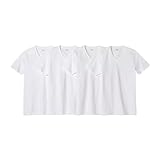 Goodfellow & Co Men's 4pk V-Neck Short Sleeve T-Shirt - (US, Alpha, X-Large, Regular, Regular, White)