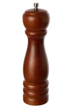 Manual Wooden Salt & Pepper Grinder Crusher, Pepper Grinder Mill Shakers for Home Kitchen 8 Inch (Dark Brown)