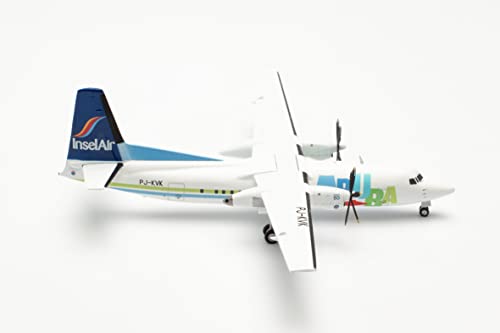 Herpa Fokker 50 Insel Air PJ-KVK décorez votre bureau avec cette maquette