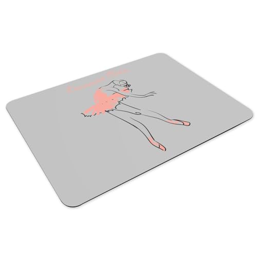 Illustration ballet sur ce lot de 4 grands sets de table gris, idée cadeau danse - 3