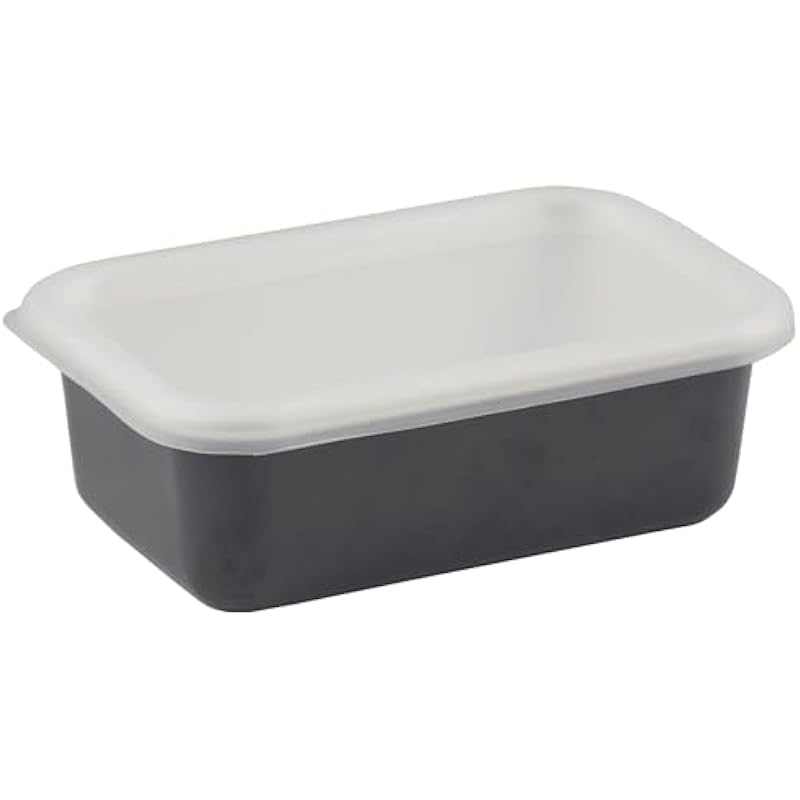 Amazon.co.jp Limited Fuji 에나멜 얕은 사각형 컨테이너 L 크기 1.35L 시원한 회색 냉동고는 차가운 저항성 -20 ° C 본체 오븐을 제외 할 수 있습니다) l AMZ -L.CG 5 스토리지