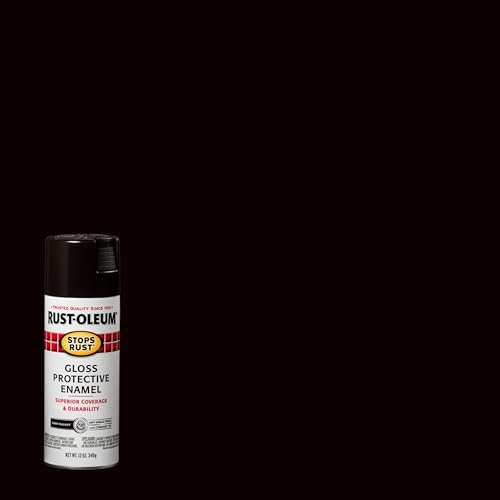 Image of Rust-Oleum 262661-6PK Stops Rust Spray Paint, 12 oz, Gloss Dark Walnut, 6 Pack
