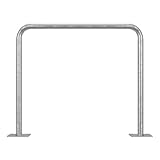 ROBUSTO Stahlbügel zum Abgrenzen und Anlehnen, feuerverzinkt, 90 x 80 cm, zum Aufdübeln, Art.-Nr. 70761 | Anlehnbügel | Fahrradanlehnbügel | Fahrradbügel