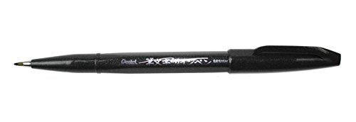 Pentel - Rotulador Touch con punta de pincel, Color negro...