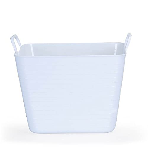 Cesto Multiuso Quadrado Branco 22l Balde