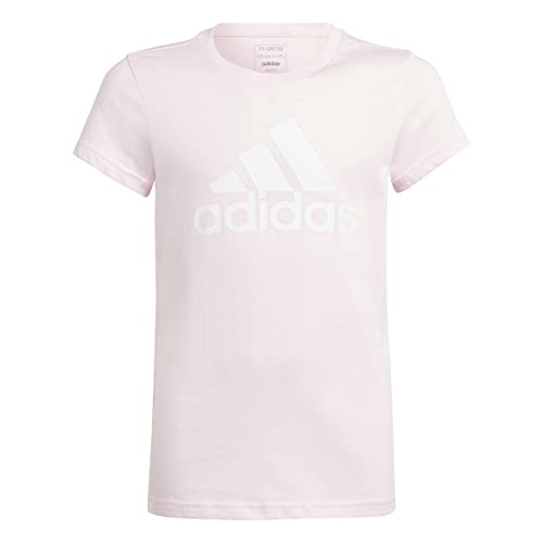 adidas Fille Essentials Big Logo Cotton Tee, Clear Pink/White, 14-15 Years