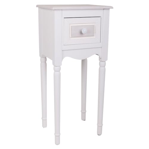 WANDERLUST DECO MESITA TELEFONERA DE Madera DE 1 Cajon Blanco 33x26.5x72.5 h cm
