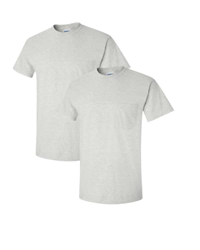 T-shirt Gildan homme coton ultra, 2 pcs, vert/gris, grand
