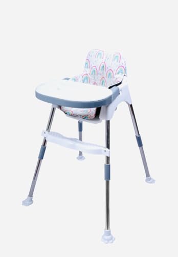 Image of My Giraffe Coco Baby High Chair, Light Blue - Rainbow